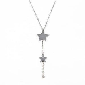 Stainless Steel Stars Pendant Necklace - Mimmic Fashion Jewelry