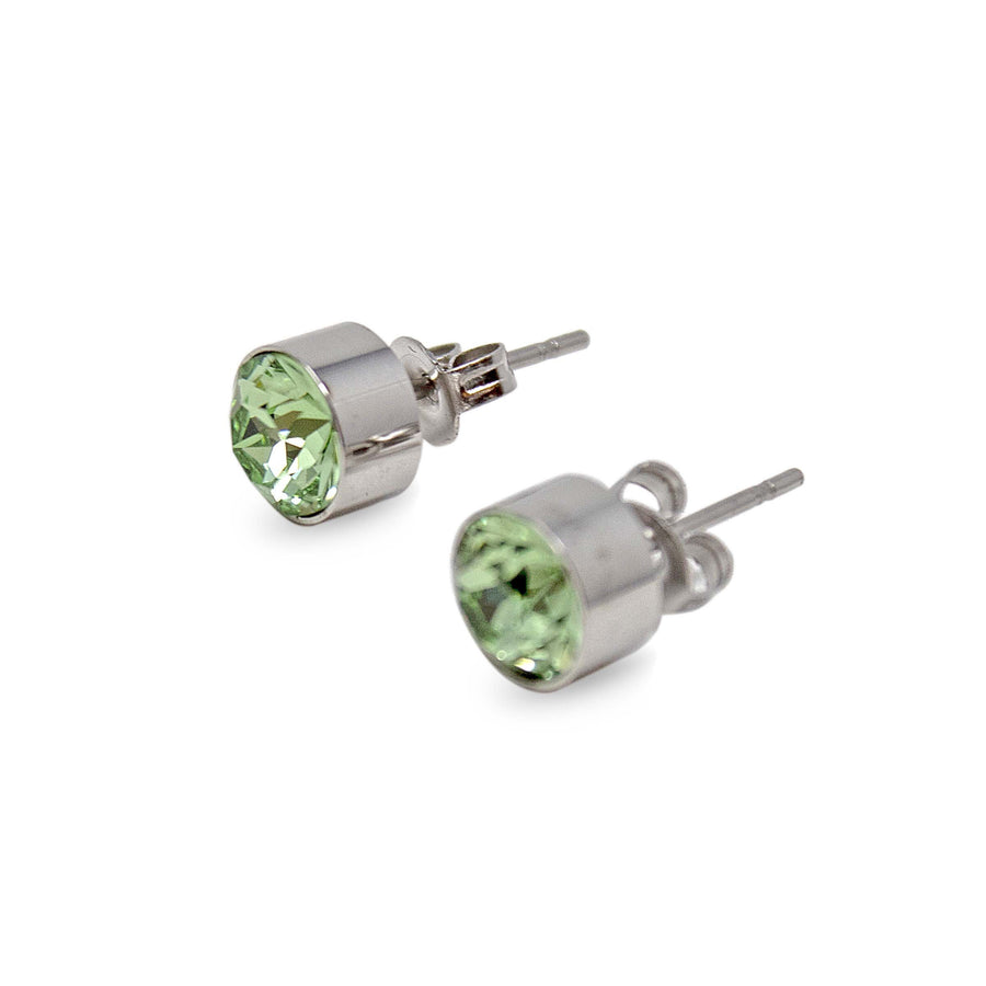Stainless Steel Stud Earring August Birthstone - Mimmic Fashion Jewelry