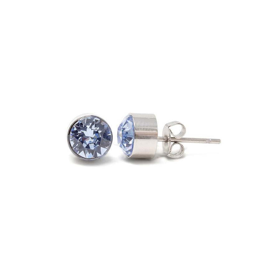 St Steel Stud Earring Dec Birthstone - Mimmic Fashion Jewelry