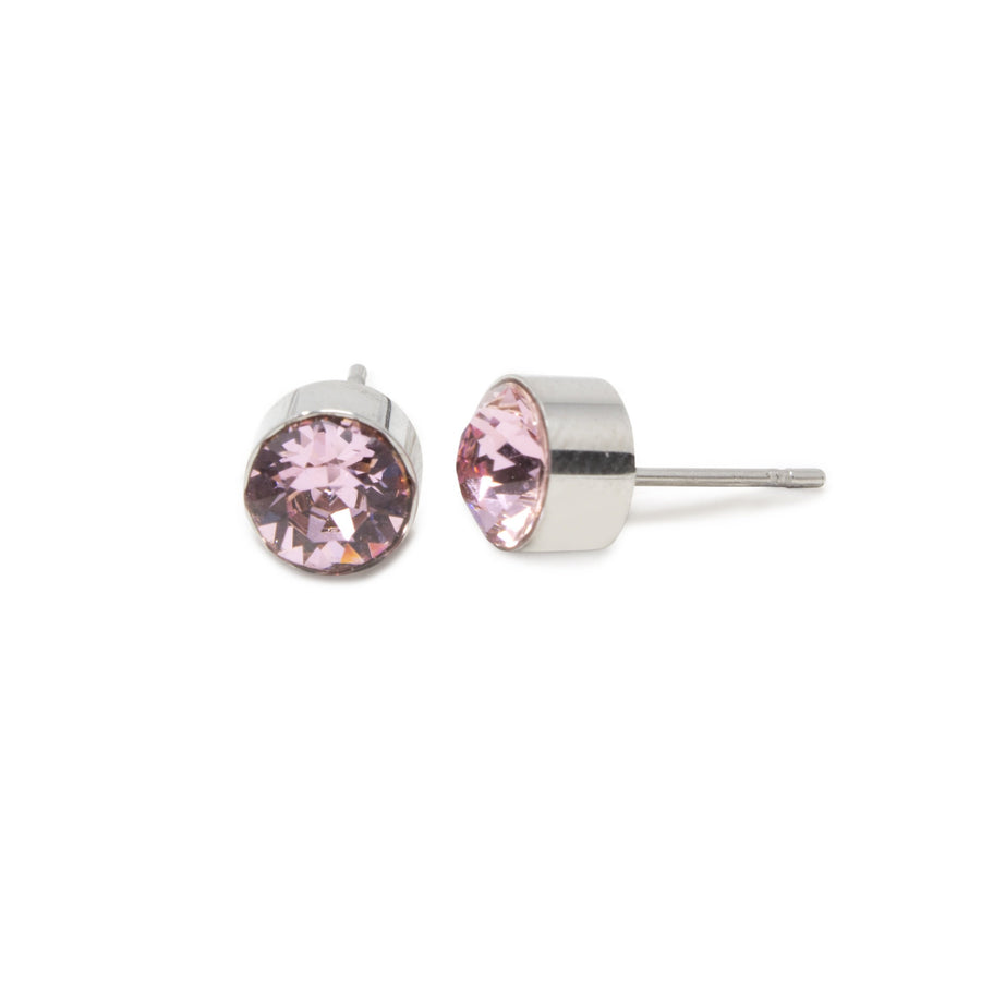 Stainless Steel Stud Earring October Birthstone - Mimmic Fashion Jewelry