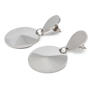 Stainless St Teardrop Circle Dangling Earrings - Mimmic Fashion Jewelry
