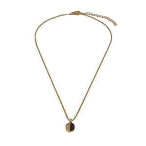 Stainless St Turt Circle Design Neck G Plated - Mimmic Fashion Jewelry