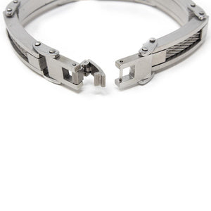 Stainless Steel Two Cable Link Bracelet - Mimmic Fashion Jewelry