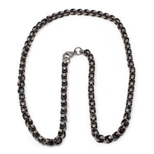 St Steel 2Tone Bicycle Chain Necklace - Mimmic Fashion Jewelry