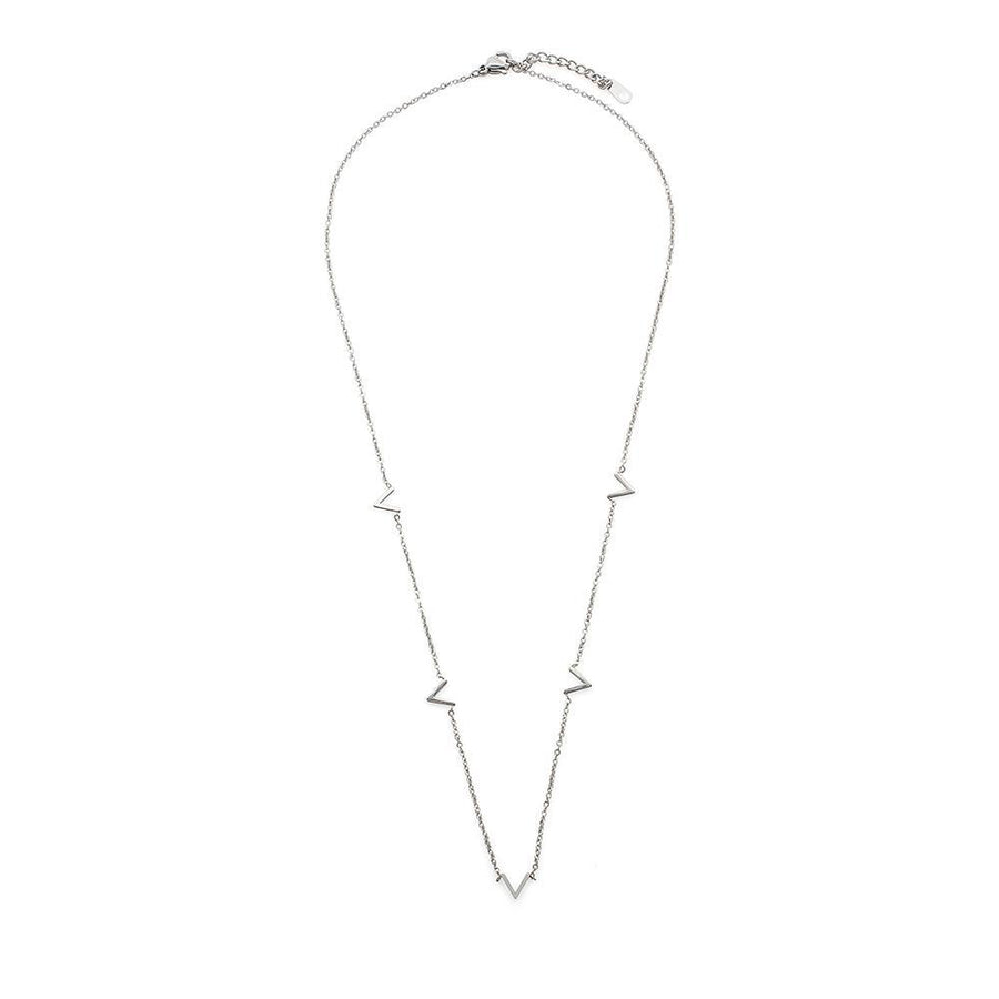 Stainless Steel V Necklace - Mimmic Fashion Jewelry