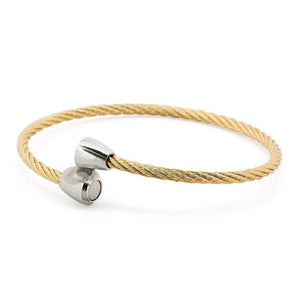 Stainless St Wire Bangle Bracelet - Mimmic Fashion Jewelry
