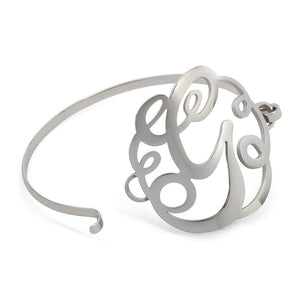 Stainless Steel Wire Bracelet Initital - G - Mimmic Fashion Jewelry