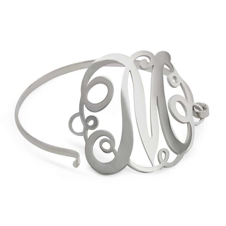 Stainless Steel Wire Bracelet Initital - M - Mimmic Fashion Jewelry