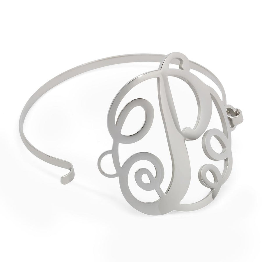 Stainless Steel Wire Bracelet Initital - P - Mimmic Fashion Jewelry