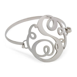 Stainless Steel Wire Bracelet Initital - S - Mimmic Fashion Jewelry