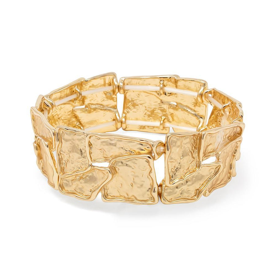Stretch Bracelet Gold Leaf - Mimmic Fashion Jewelry