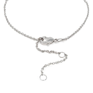 Two Layer Necklace CZ Pave Circle Rhodium Plated - Mimmic Fashion Jewelry