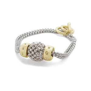 2Tone Ball Bracelet - Mimmic Fashion Jewelry