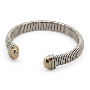2Tone Bangle Cuff Bracelet - Mimmic Fashion Jewelry