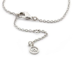 2Tone Necklace Round Pave Initial - G - Mimmic Fashion Jewelry