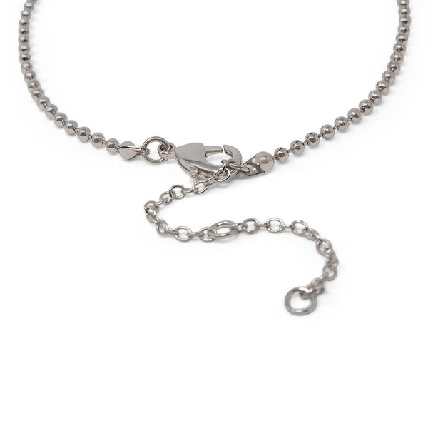 Two Tone Open Circle with CZ Pave on Ball Chain