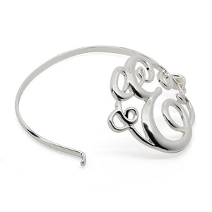 Wire Bracelet Initital E - Mimmic Fashion Jewelry