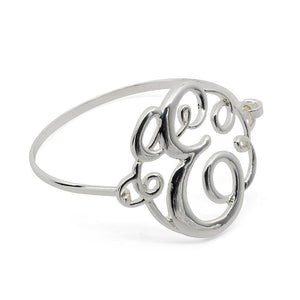 Wire Bracelet Initital E - Mimmic Fashion Jewelry