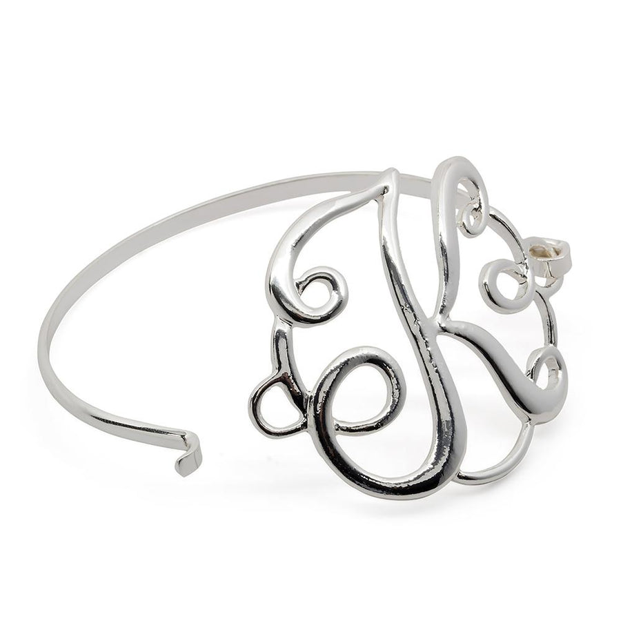 Wire Bracelet Initital K - Mimmic Fashion Jewelry