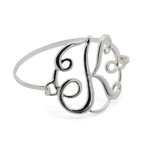 Wire Bracelet Initital K - Mimmic Fashion Jewelry