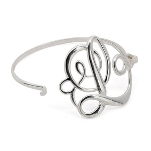 Wire Bracelet Initital L - Mimmic Fashion Jewelry