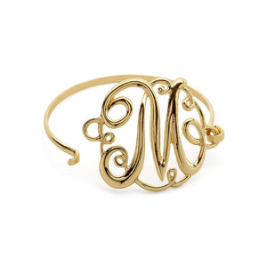 Wire Bracelet Initital M - Mimmic Fashion Jewelry
