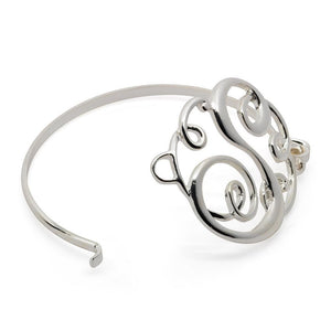 Wire Bracelet Initital S - Mimmic Fashion Jewelry