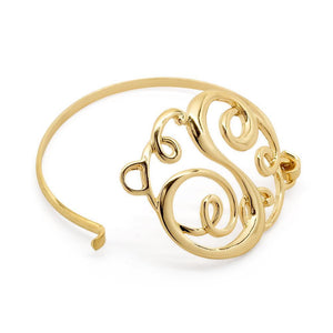 Wire Bracelet Initital S - Mimmic Fashion Jewelry